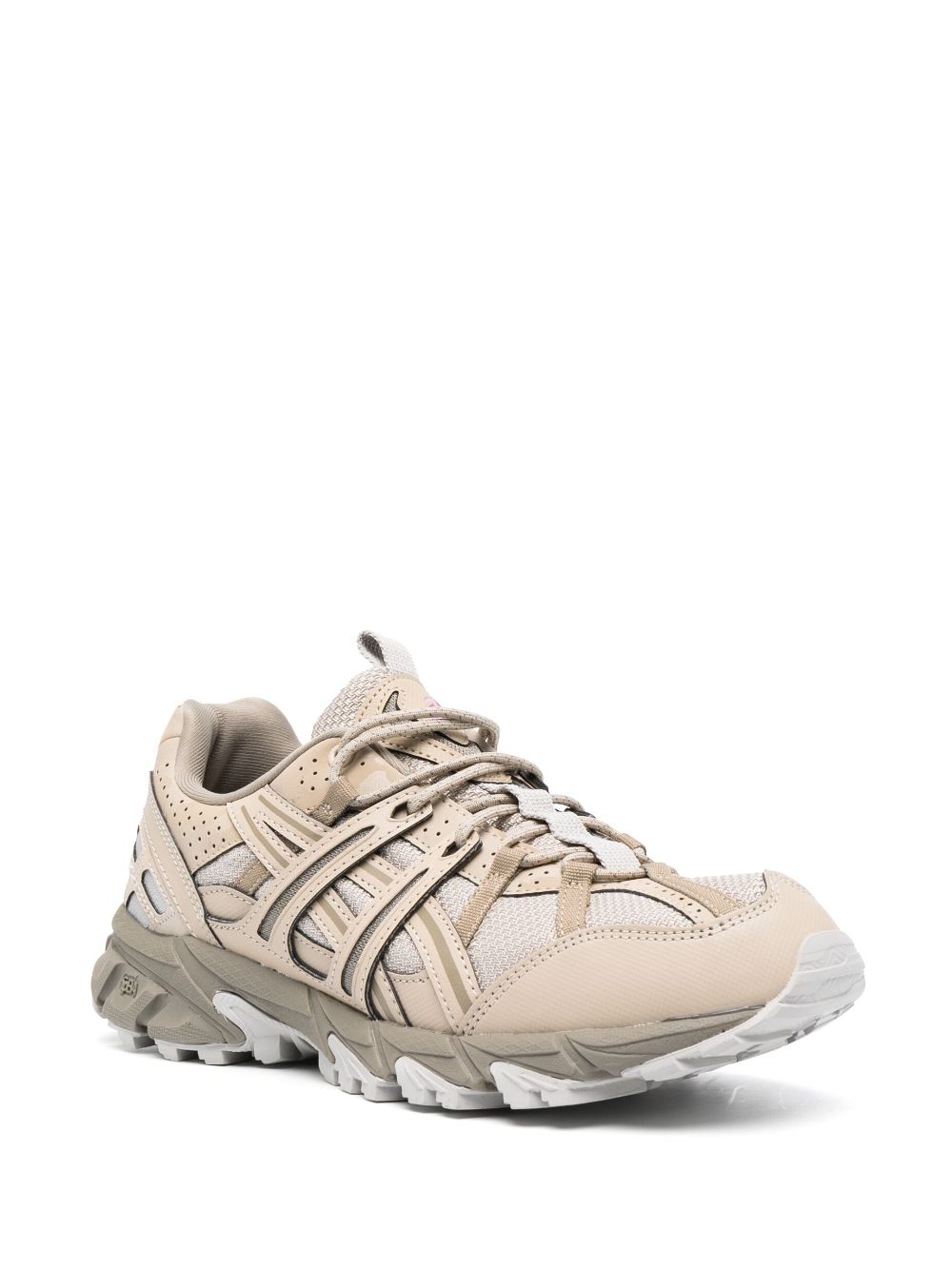 Shop Asics Panelled Low-top Sneakers In Neutrals