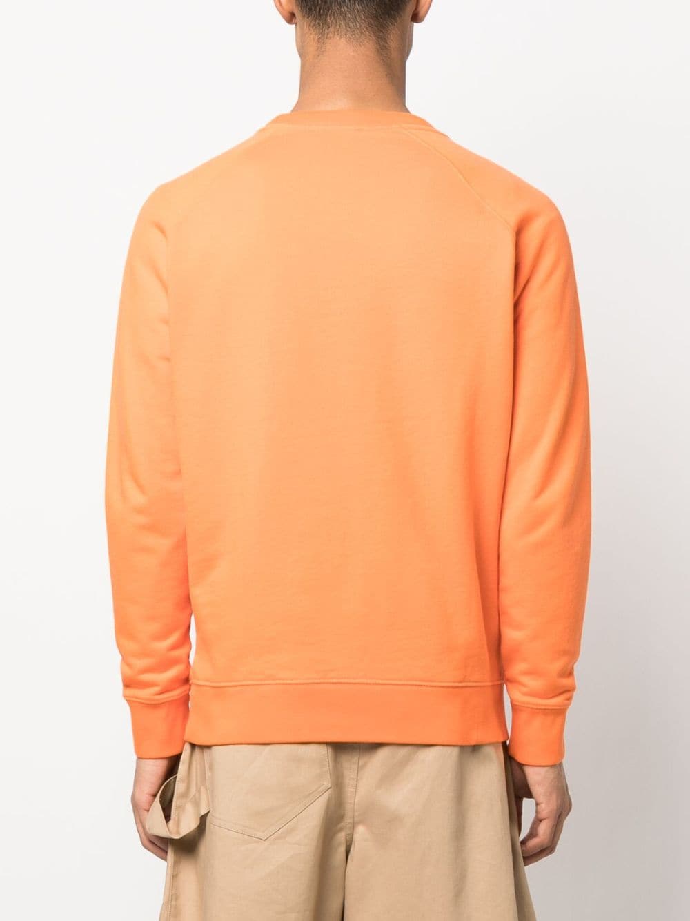 Shop Maison Kitsuné Chillax Fox-patch Cotton Sweatshirt In Orange
