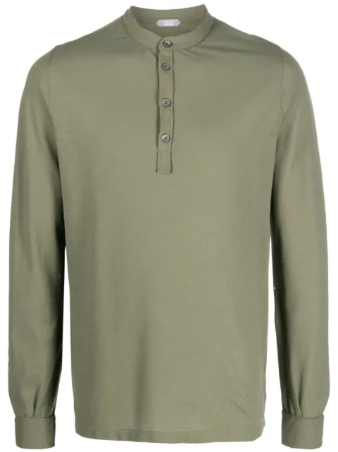 Zanone playera tipo polo con cuello mao