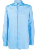Finamore 1925 Napoli button-fastening linen shirt - Blue