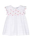 Tartine Et Chocolat floral-embroidered pleated dress - White