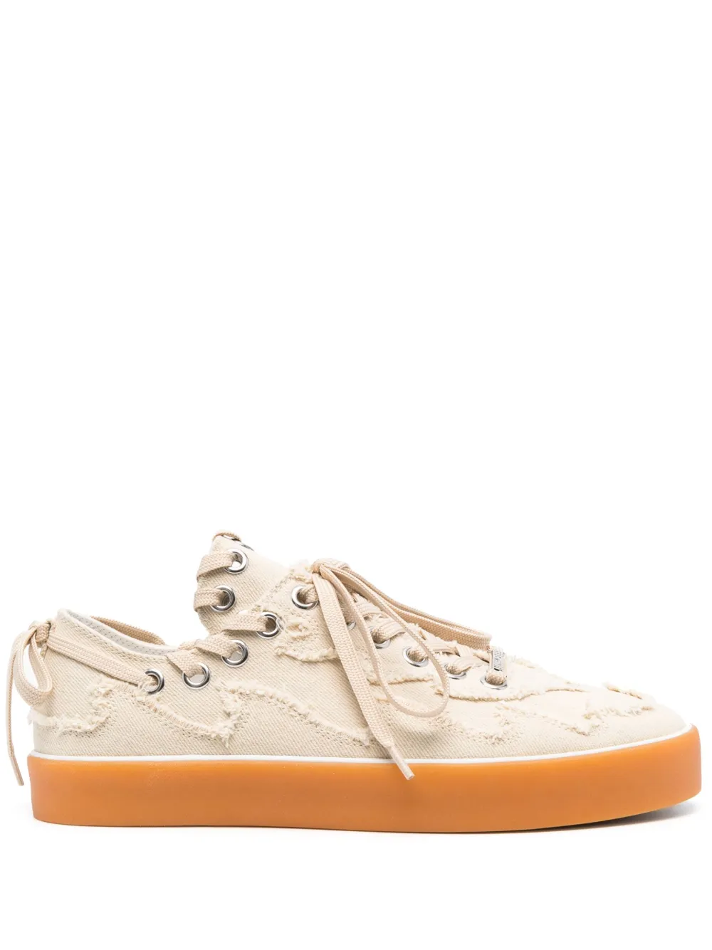 Bluemarble Kelly Frayed Detailed Sneakers In Nude