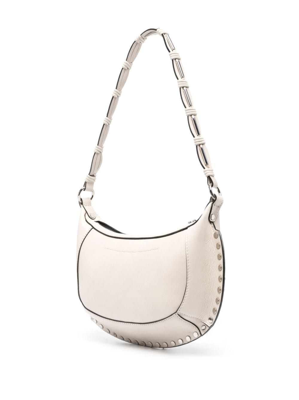 Isabel Marant Oskan Moon Leather Shoulder Bag In White | ModeSens