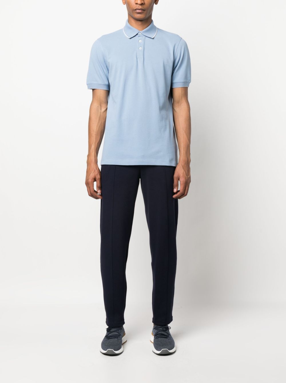 Brunello Cucinelli Katoenen poloshirt - Blauw