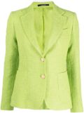 Tagliatore slim-fit single-breasted blazer - Green