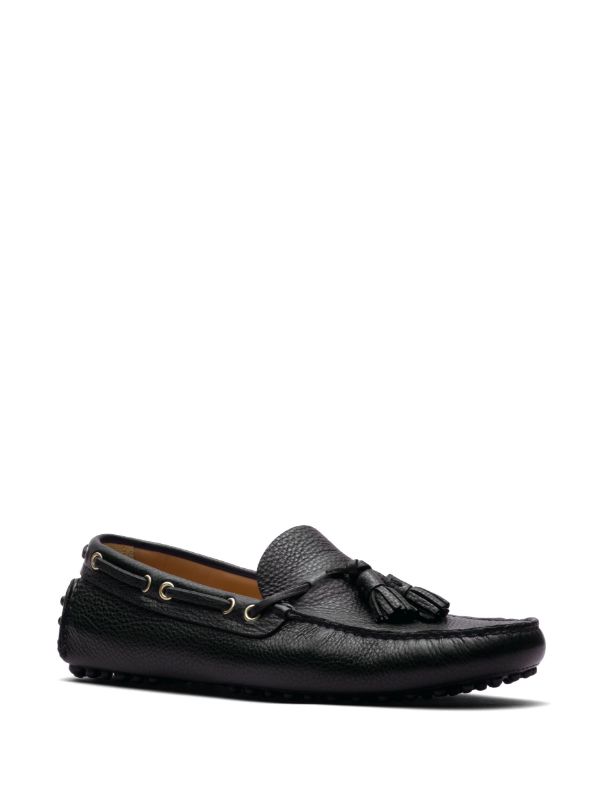 Pebbled sales leather loafers