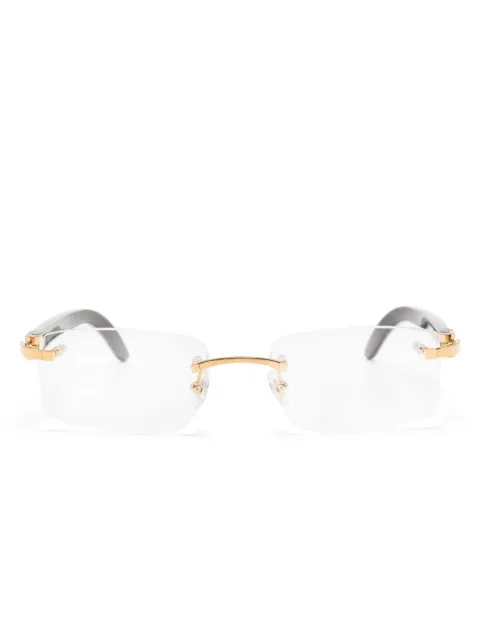 Cartier Eyewear rectangle-frame rimless glasses