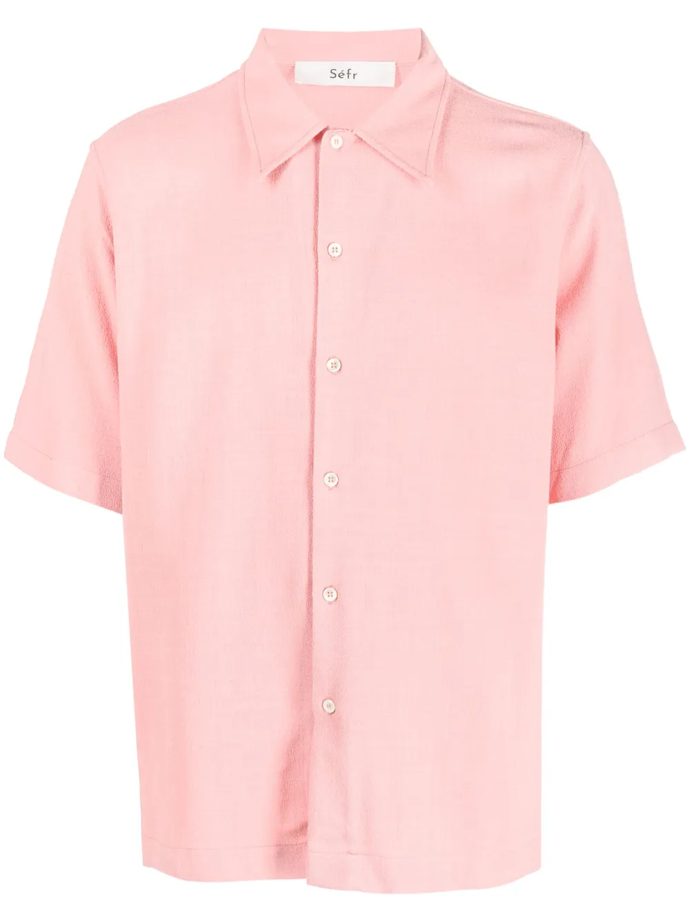 Séfr Buttoned Short-sleeved Shirt In Pink | ModeSens