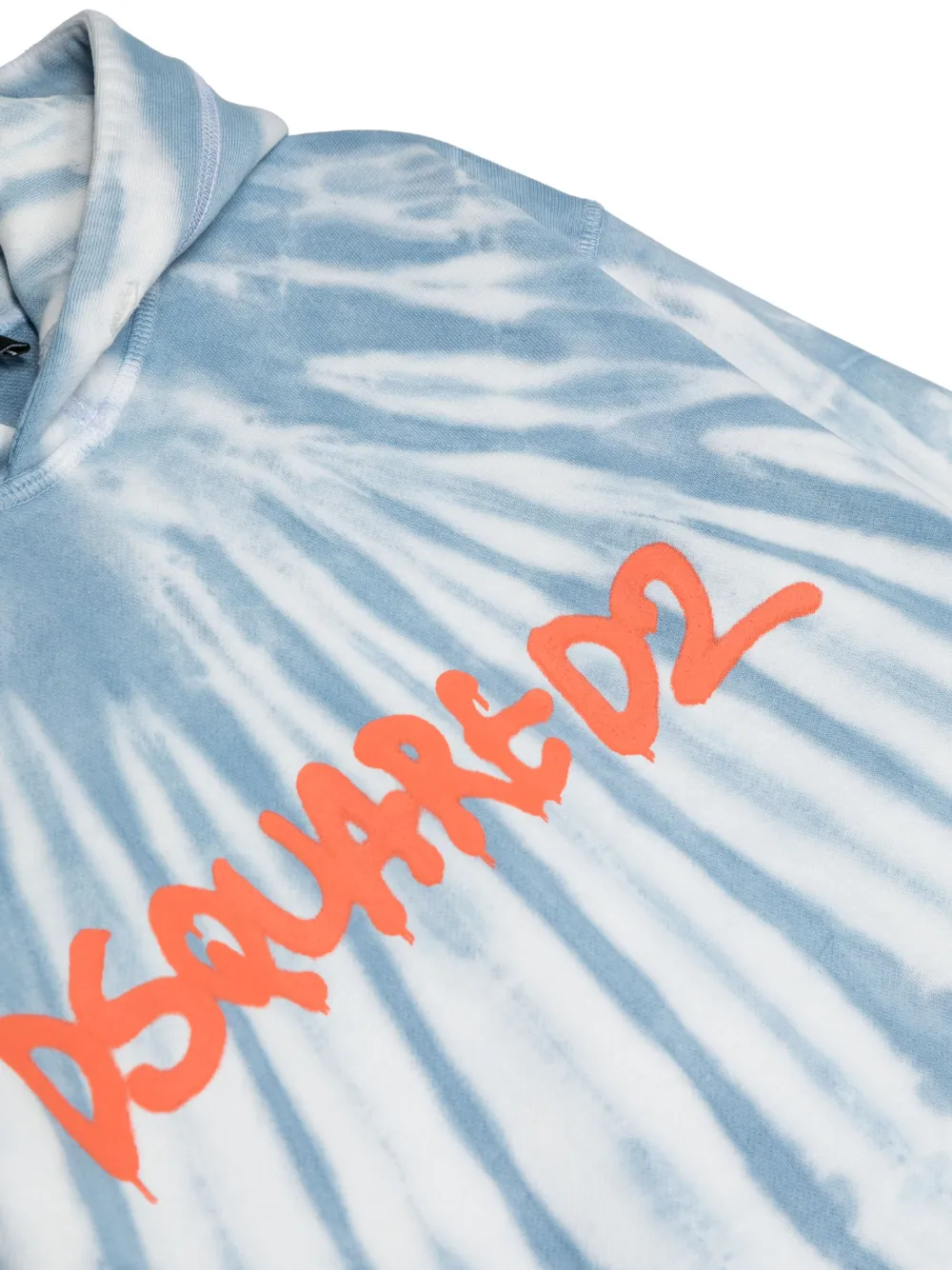 Dsquared2 Logo-print Cotton Hoodie In Blau