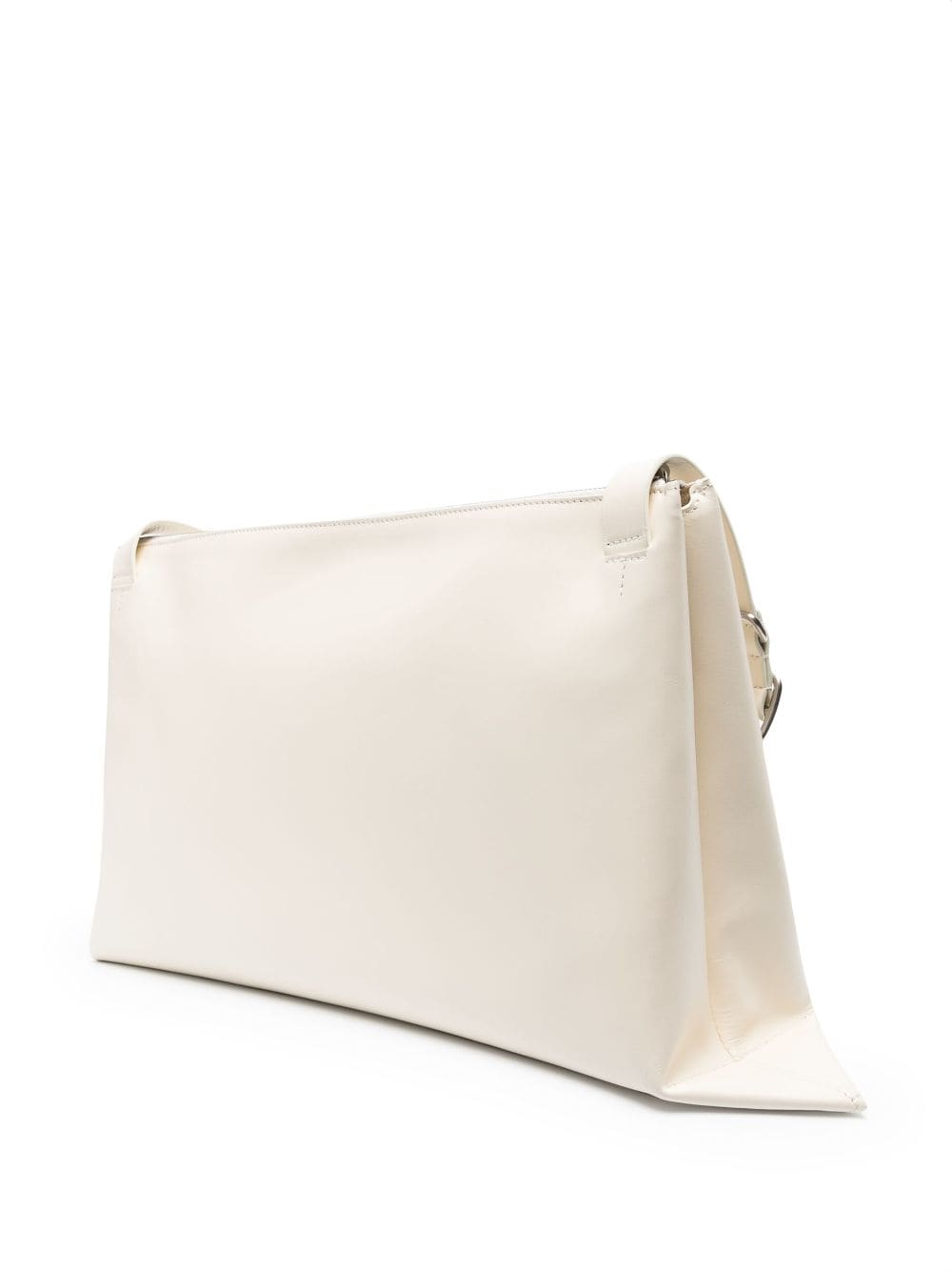 Shop Jil Sander Adjustable-strap Leather Shoulder Bag In White