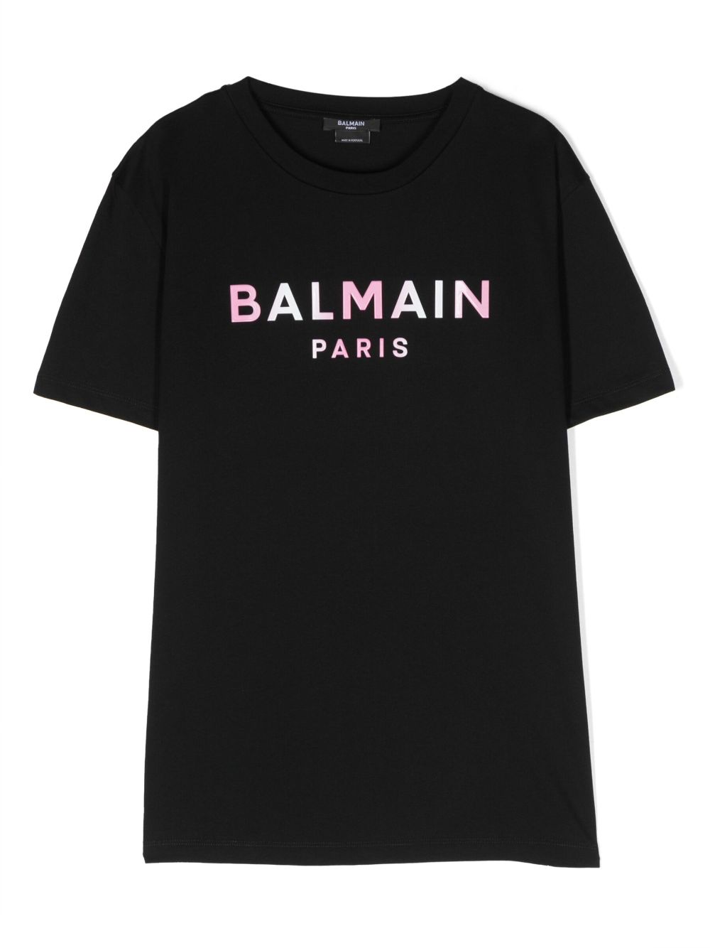 Balmain Logo印花棉t恤 In Black