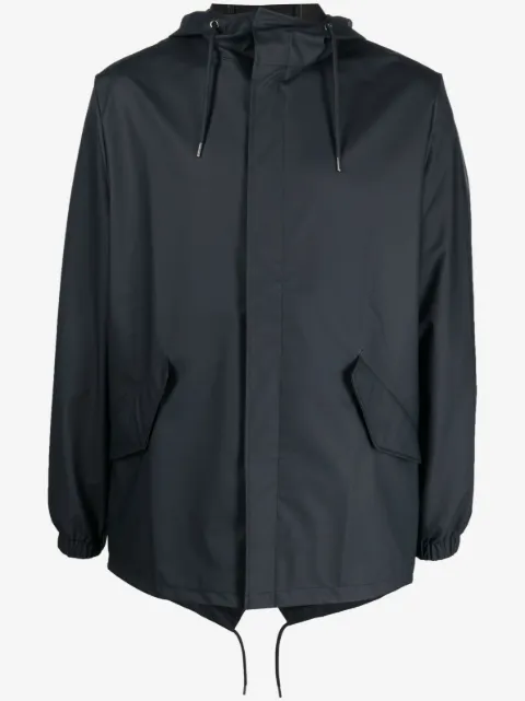 Rains drawstring-hood parka jacket