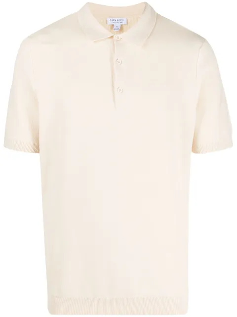 Sunspel knitted cotton polo shirt