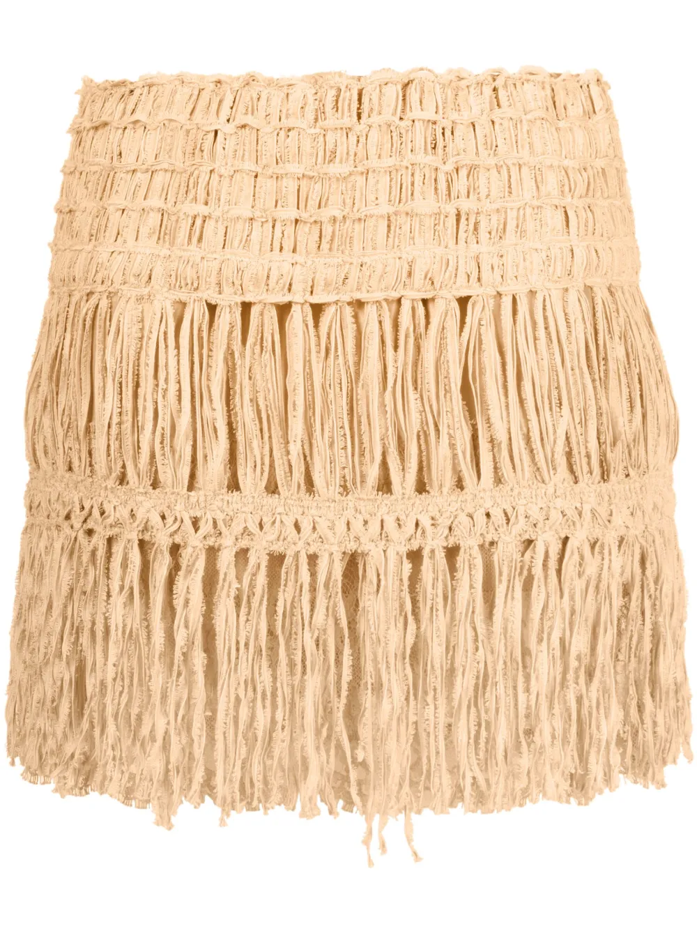 ERMANNO FIRENZE macramé high-waisted mini skirt