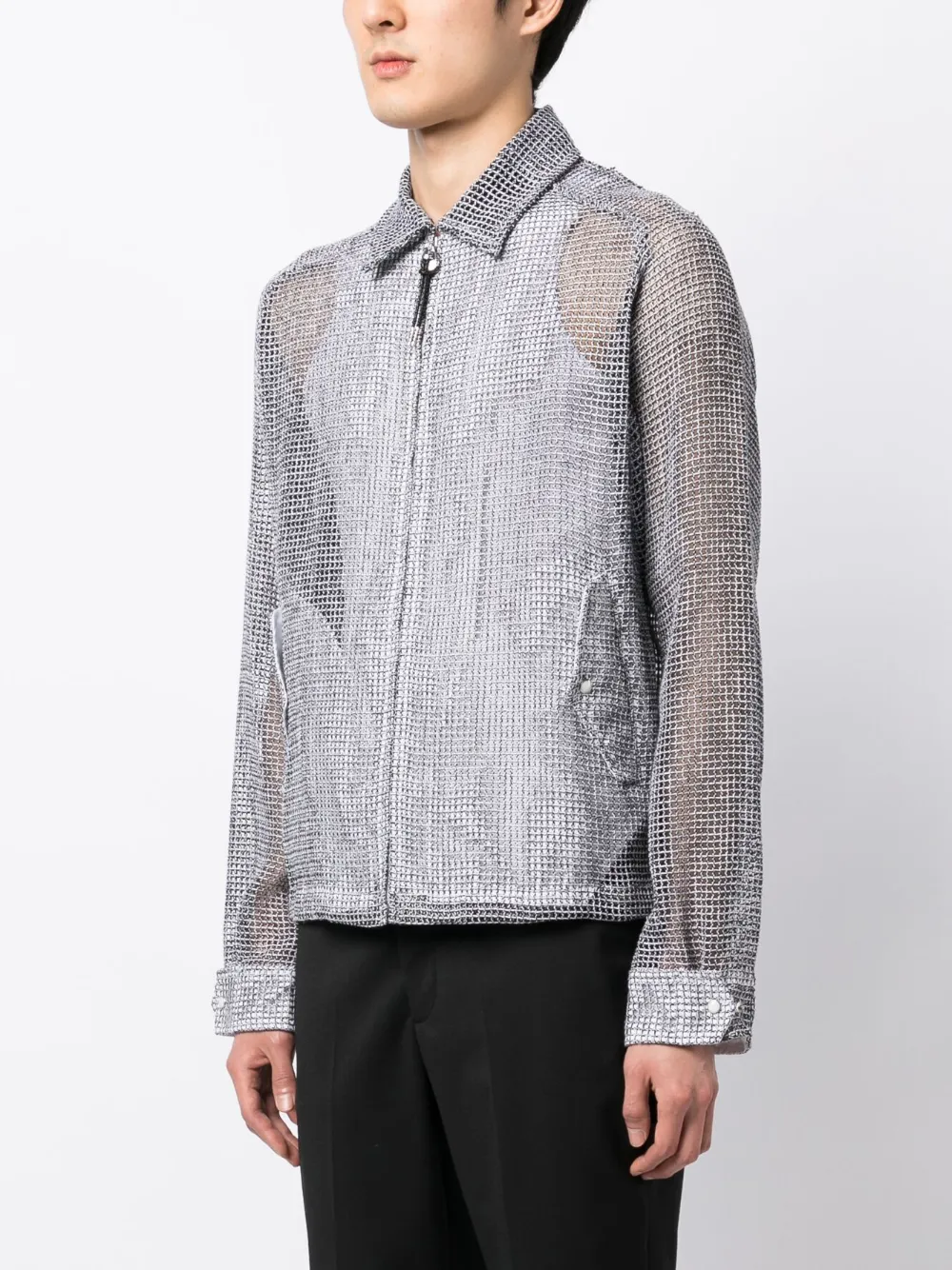 Toga Virilis mesh-panelling Shirt Jacket - Farfetch