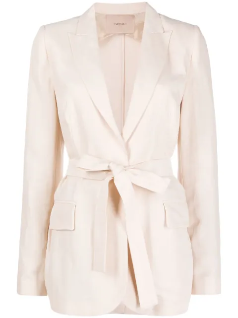 TWINSET single-breasted tied-waist blazer