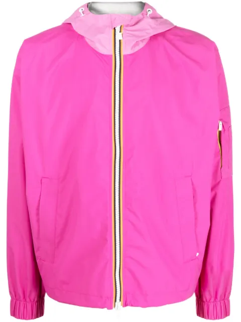 K-Way R&D striped-edge hooded jacket 