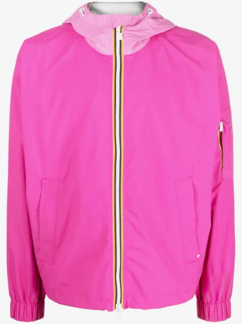 K-Way R&D striped-edge hooded jacket 