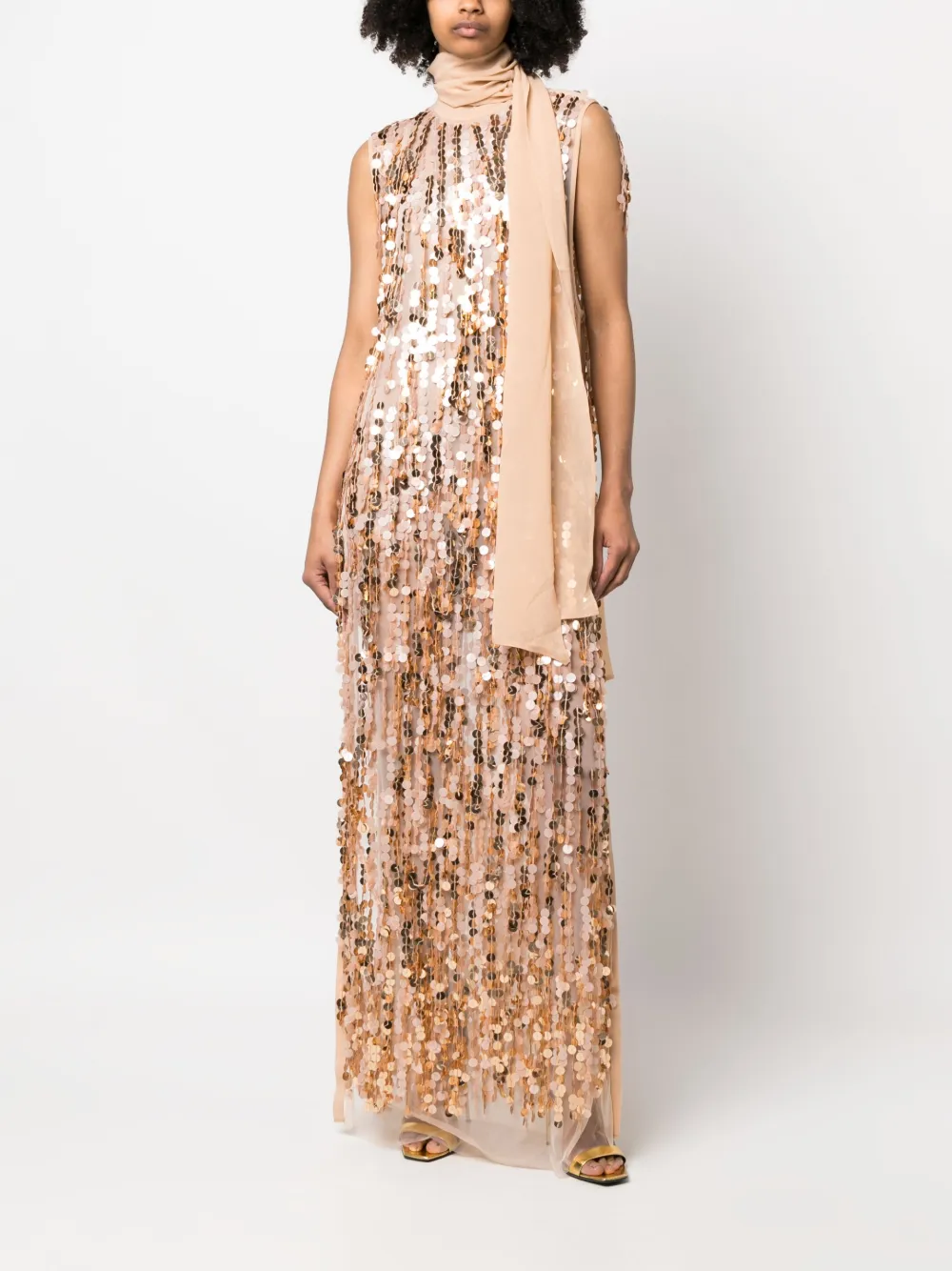 Sehnsucht Atelier  sleeveless sequin long dress | Cocktail & Party Dresses | Image 2