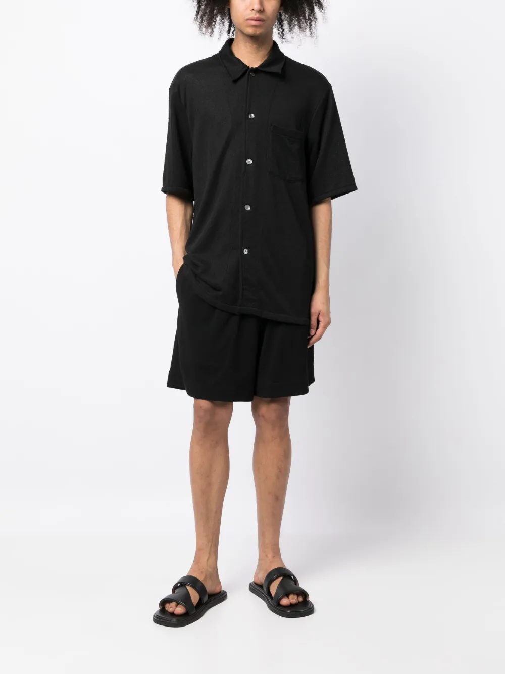 SAMUEL GUÌ YANG elasticated-waist knee-length Shorts - Farfetch