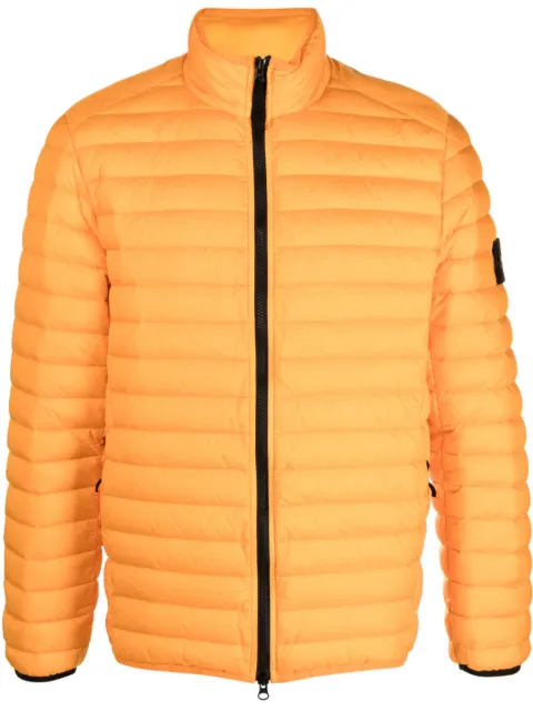 Compass-patch padded jacket