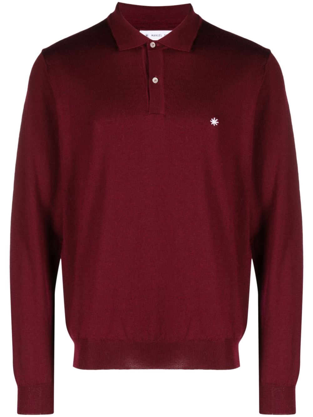 Manuel Ritz Logo-embroidered Wool Polo Shirt In Red