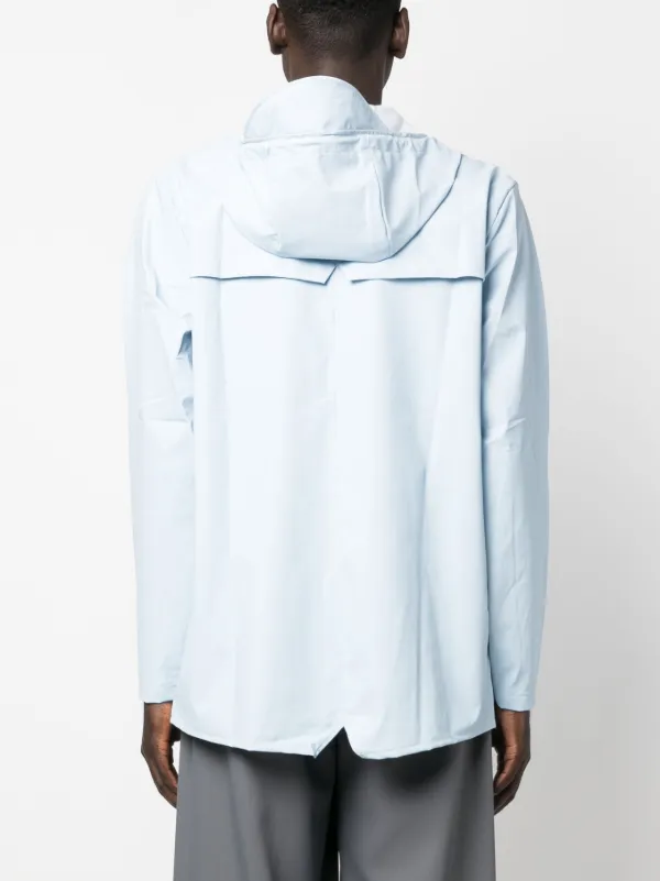 White rain jacket with hood online