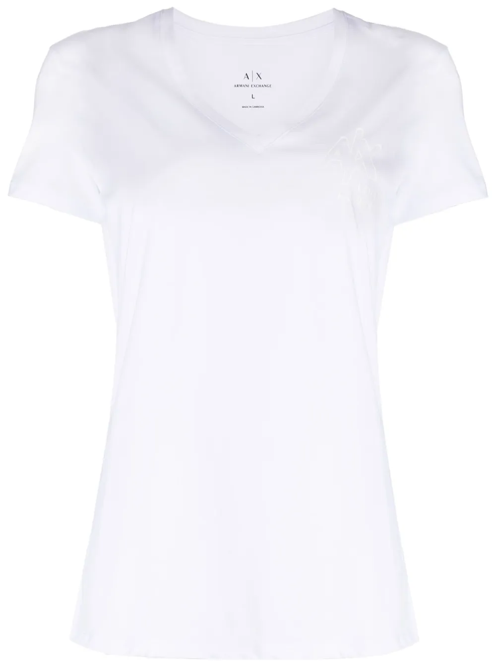 Armani Exchange logo-print U-neck T-shirt