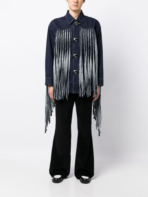 Toga Virilis fringe-detail Denim Jacket - Farfetch