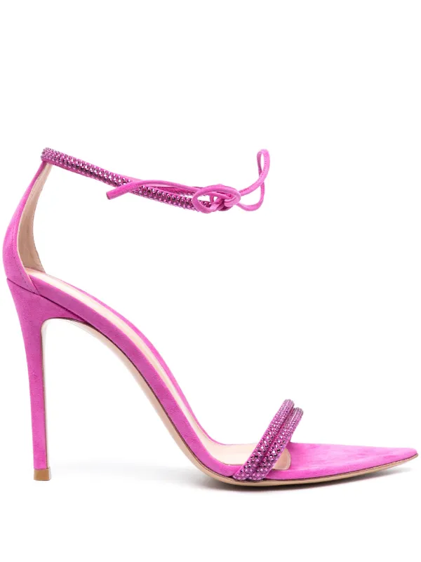 Gianvito Rossi Montecarlo 115mm ビジュー サンダル | ピンク