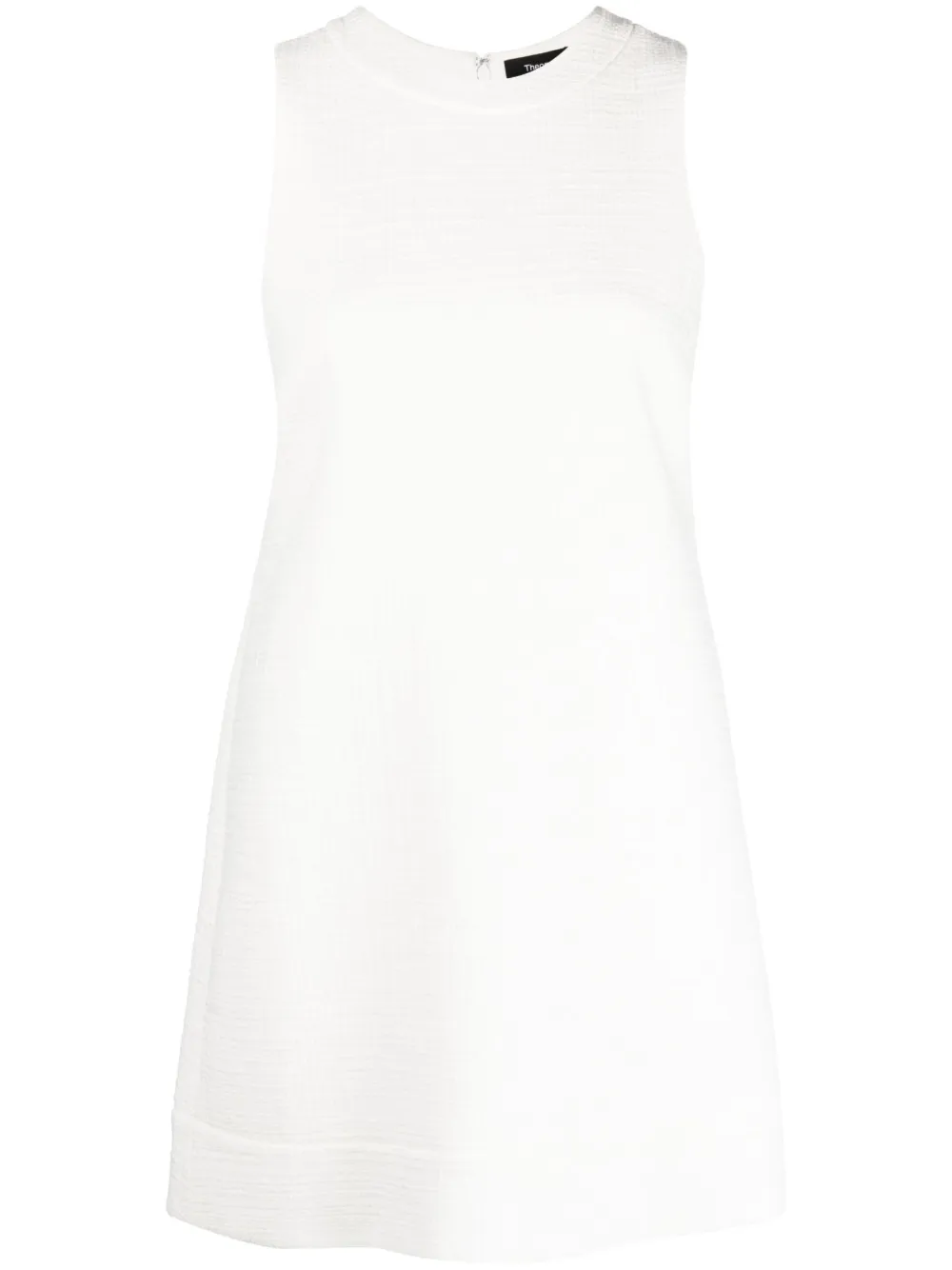 Theory Sleeveless Shift Dress In Weiss