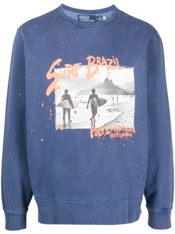 Polo Ralph Lauren graphic print Faded Sweatshirt Farfetch