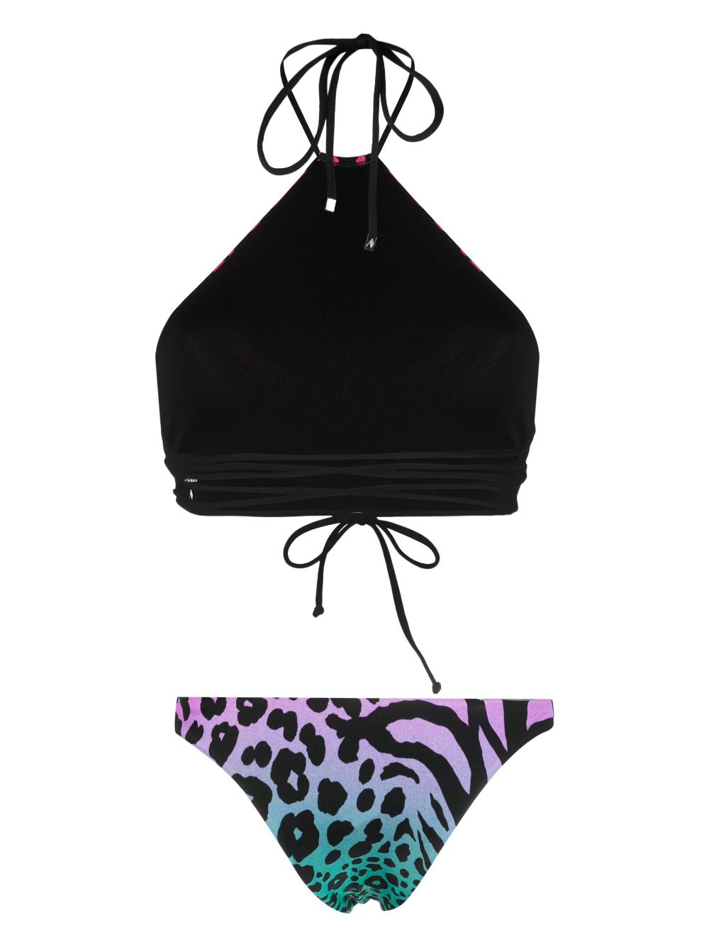 The Attico Bikini met dierenprint - Roze