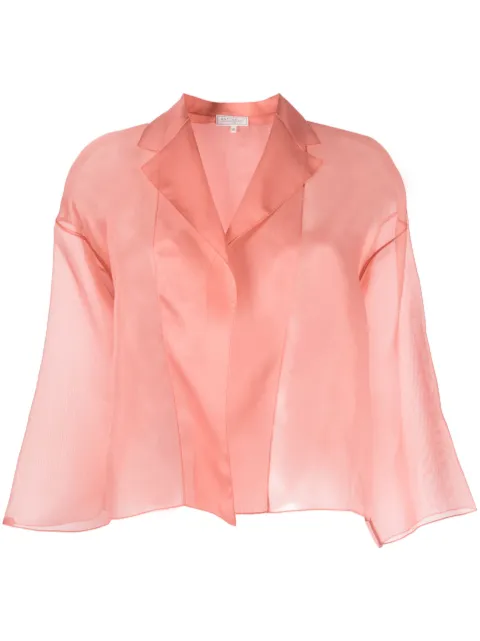 Antonelli sheer open-front silk jacket