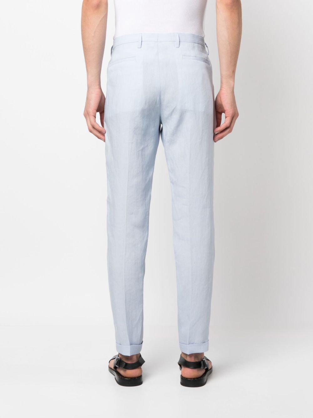 Paul Smith Wideleg Pleated Linen Trousers in Natural for Men  Lyst Canada