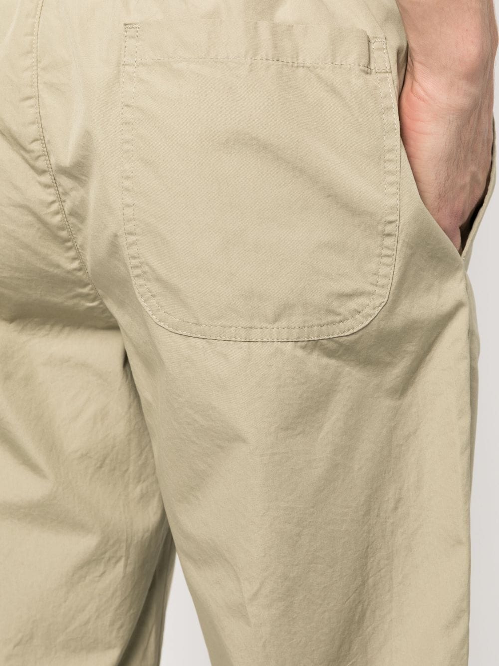 Shop Aspesi Straight-leg Cotton Trousers In Neutrals