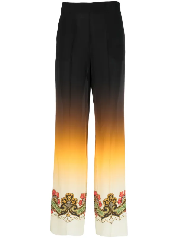 ETRO グラフィック ストレートパンツ | ブラック | FARFETCH JP
