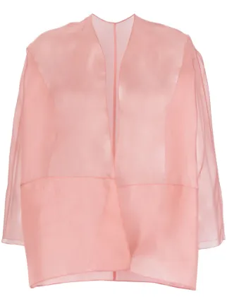 Pink silk jacket cheap