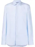 BOSS long-sleeve linen shirt - Blue