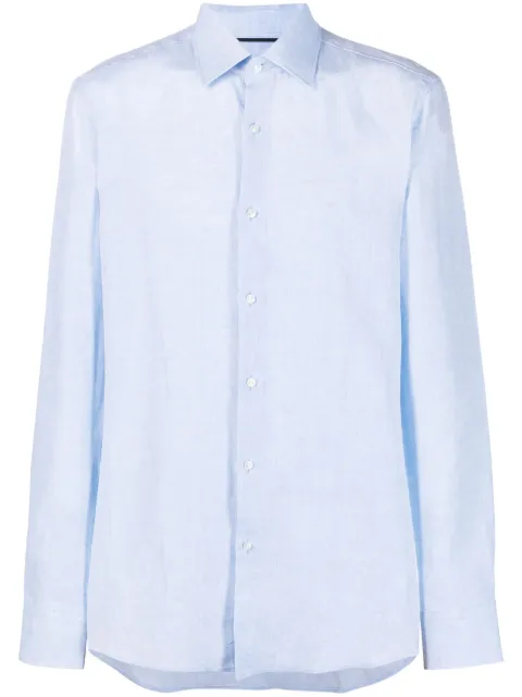 BOSS long-sleeve linen shirt