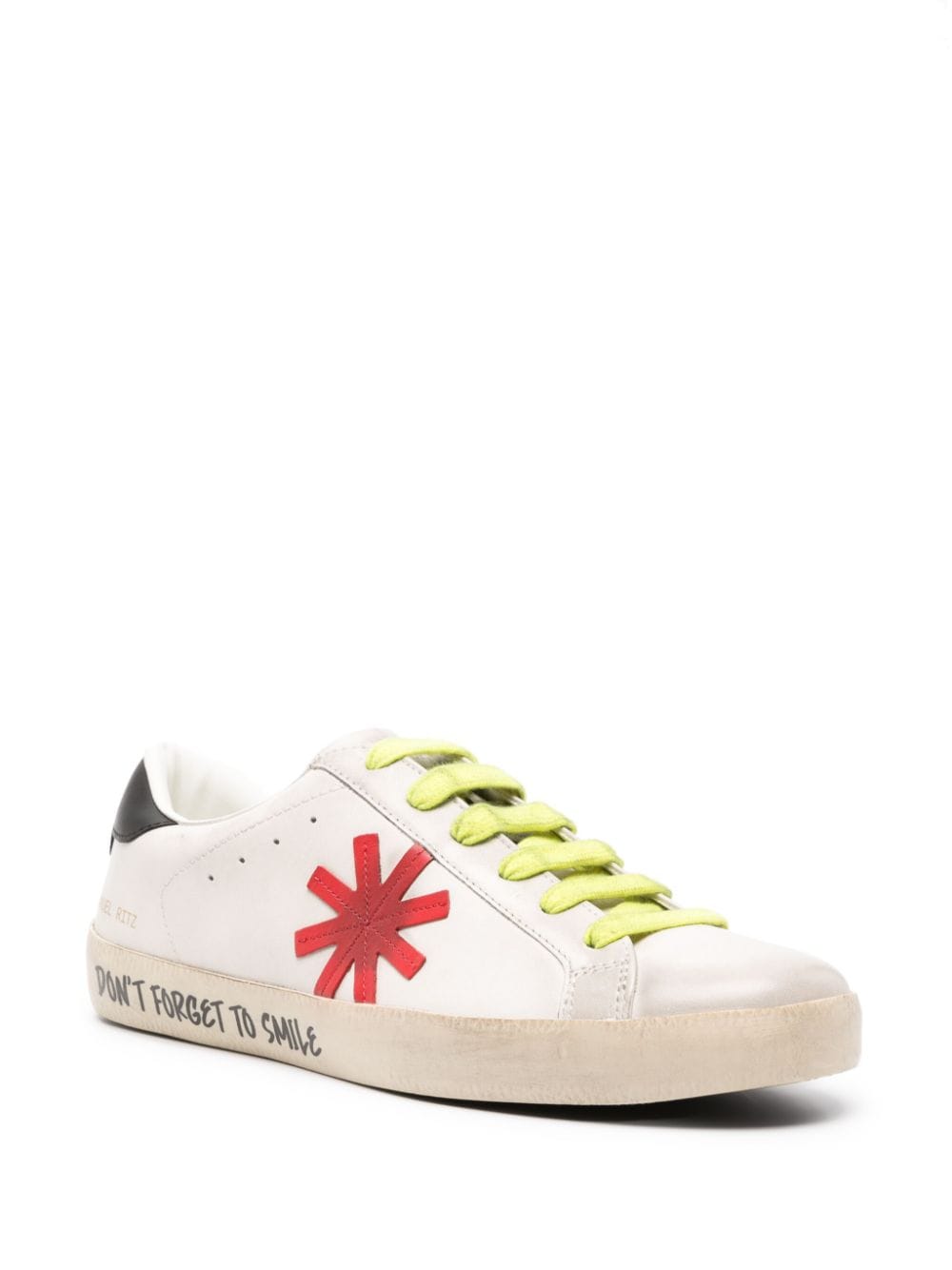 Manuel Ritz Don't Forget To Smile leren sneakers - Wit