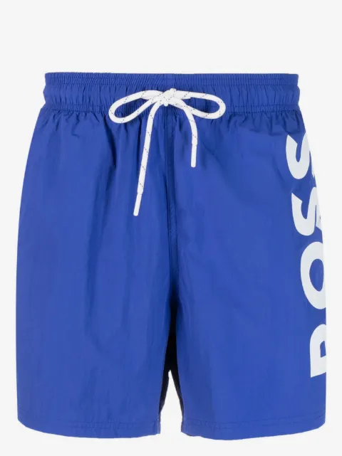 BOSS shorts de playa con pulpos estampados