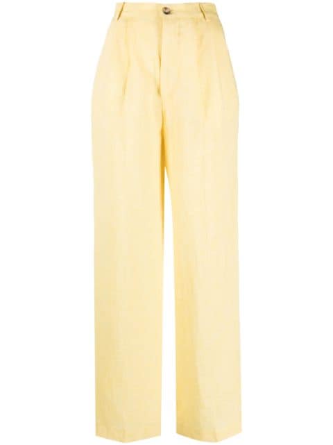 Forte Dei Marmi Couture high-waisted straight-leg linen trousers