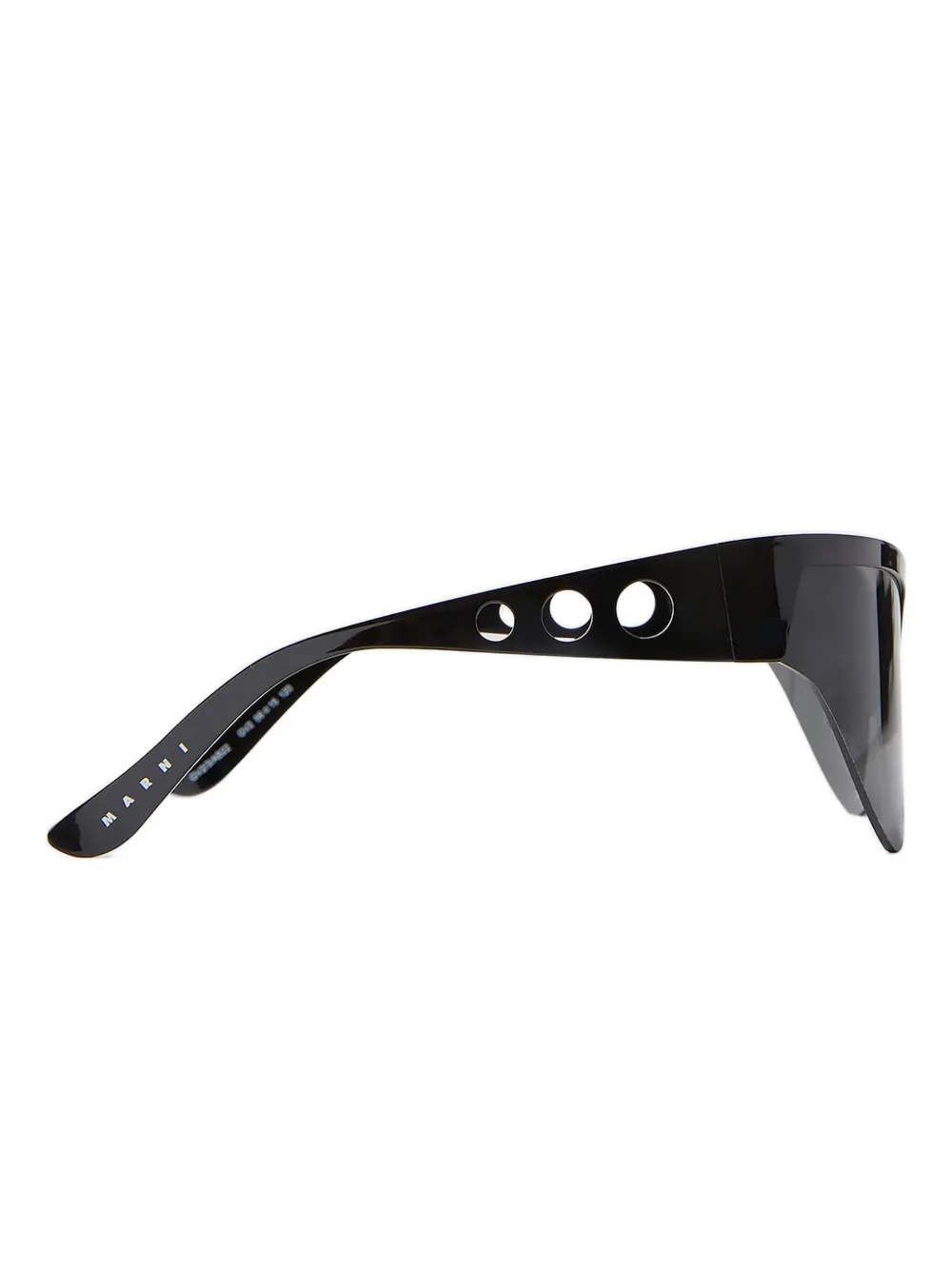 Marni Eyewear Zonnebril met logoprint Zwart