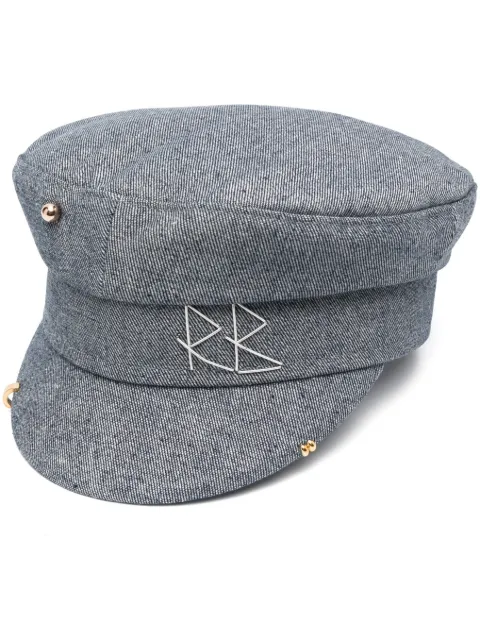 Ruslan Baginskiy embroidered-logo paperboy cap 