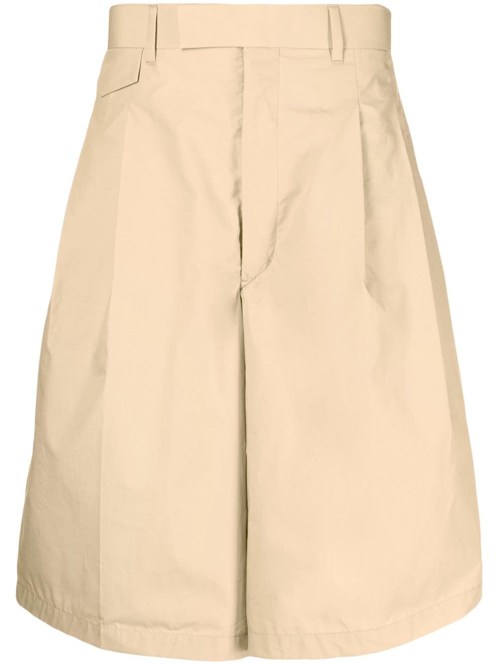 Toga Virilis Wide-leg Cotton Shorts In Brown
