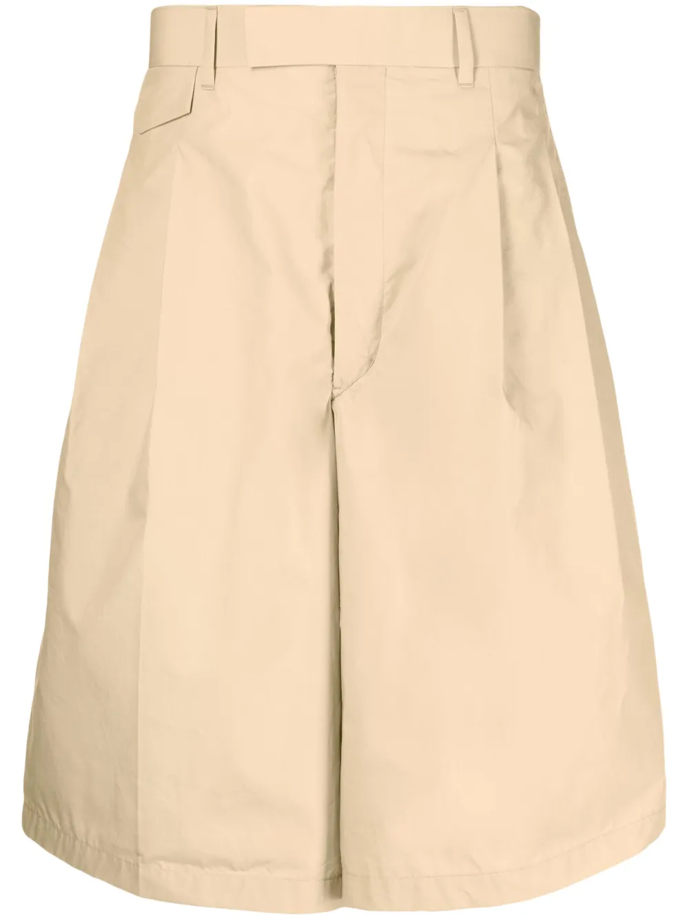 wide-leg cotton shorts