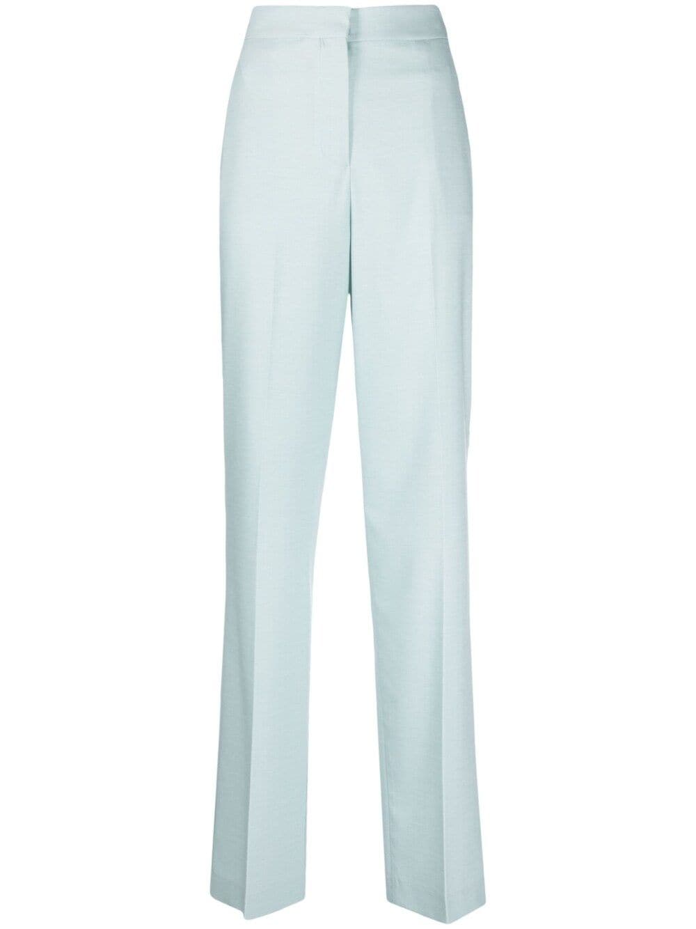 Mvp Wardrobe Flared Stretched Trousers In Blue