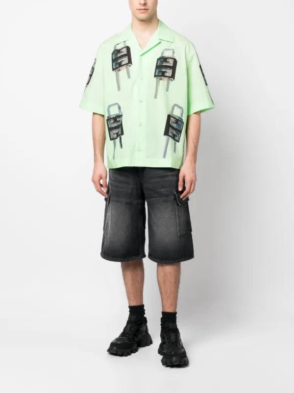 GIVENCHY 4Gモノグラム コットンテリー クロップ Tシャツ GREEN GIVENCHY 4G logo-embroidered cotton T-shirt | Harvey Nichols