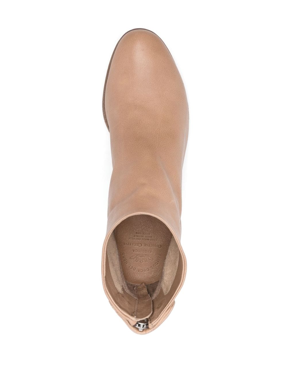 Shop Officine Creative Almond-toe Calf-leather Boots In Nude